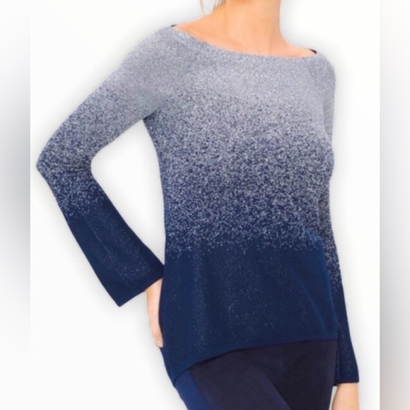 New - White House Black Market (WHBM) Ombré Boatneck Sweater - Picture 1 of 4
